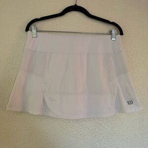 Womens white WILSON Stretch Mini Athletic Skort Skirt Medium